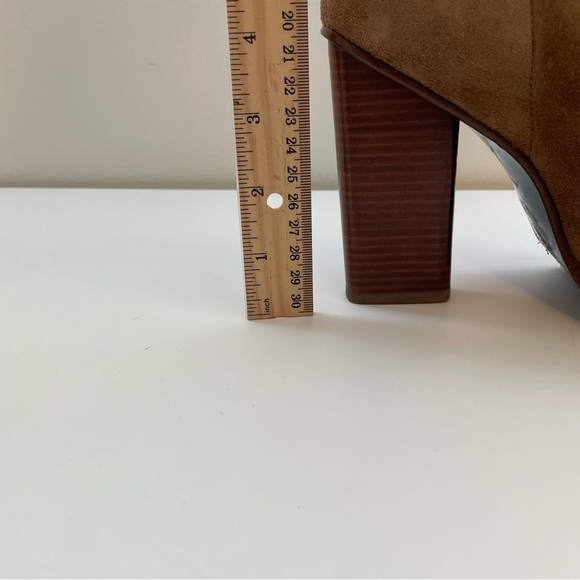 Alexander Wang Gia Suede Heeled boots sock bootie Ankle Size 37.5 leather brown - Picture 13 of 14